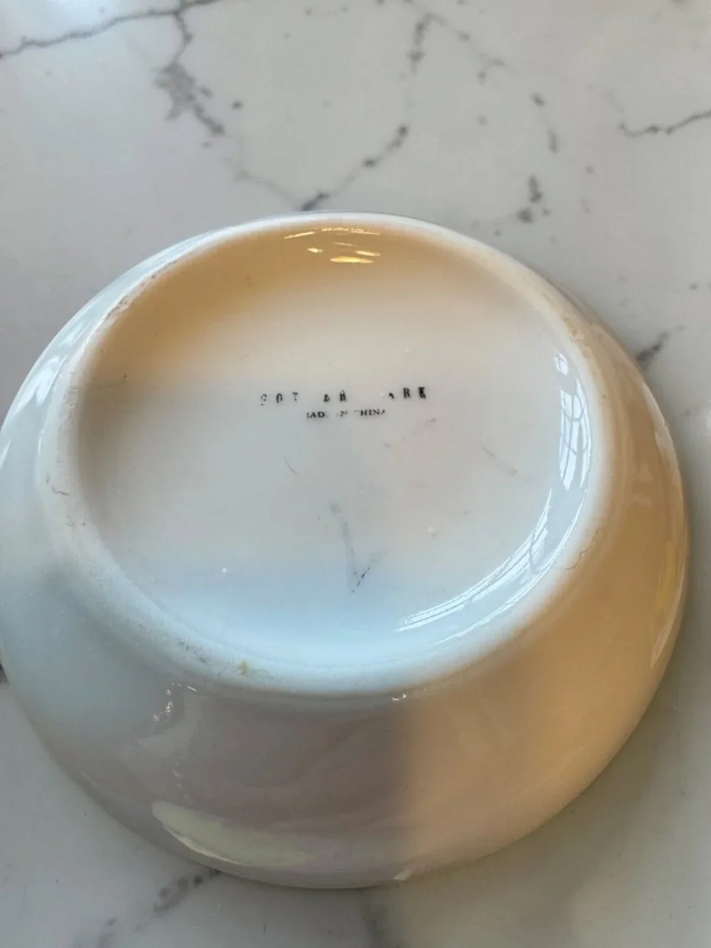 Pottery Barn White Ceramic Sugar Bowl With Lid Blue Rim 4 Inches Tall Made In Ch
